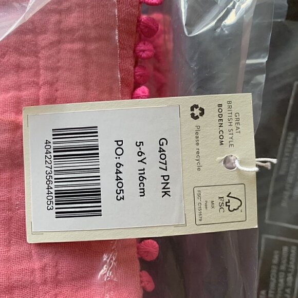 NWT Mini Boden Girl Woven Mix Texture Dress 4-5 years 4T - Picture 9 of 12